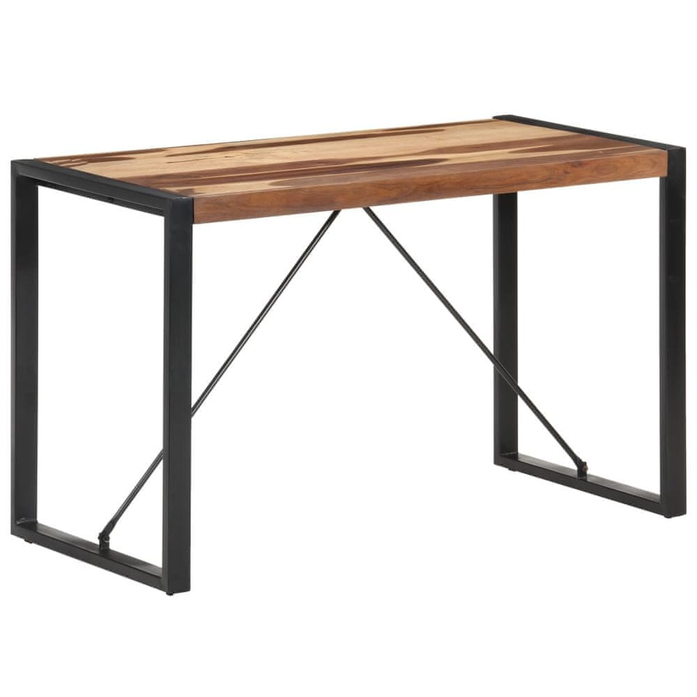 Vidaxl Jedálenský stôl 120x60x75 cm masívne drevo so sheeshamovou úpravou